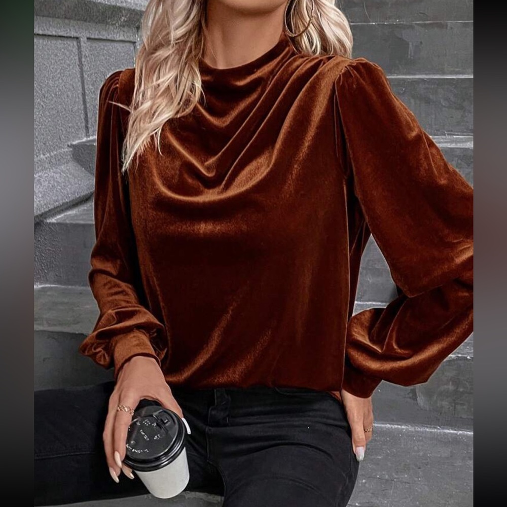 Luxe draped velvet top